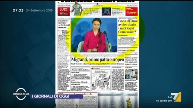 Omnibus News - I giornali di oggi - 24/09/2019