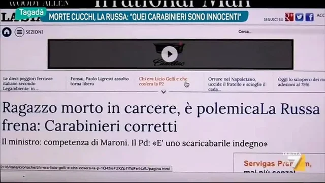 Morte Cucchi, la Russa: 'Quei carabinieri sono innocenti'
