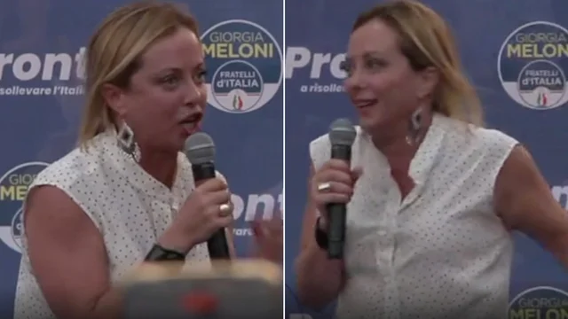Giorgia Meloni durante il comizio: "Ci provo ad essere più pacata, ma sono della Garbatella, ogni tanto l'anima esce..."