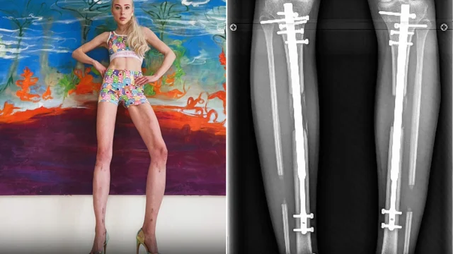 Modella si allunga le gambe per far felice il marito: "Ora mi vergogno". Le immagini