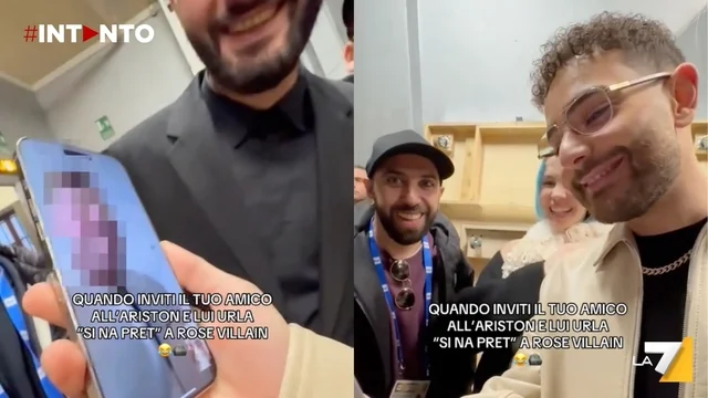 Sanremo, Rose Villain incontra lo spettatore che le ha urlato "si 'na pret'"