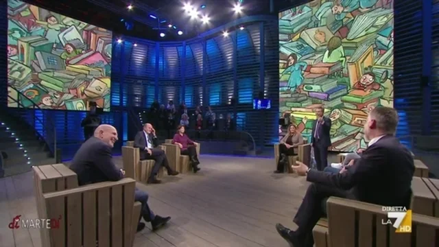 La battuta di Floris a Giuli: "A forza di venire qui ti porterai tutto il centrosinistra dalla tua parte"