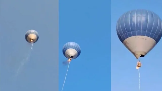 Messico, la mongolfiera prende fuoco mentre è in volo