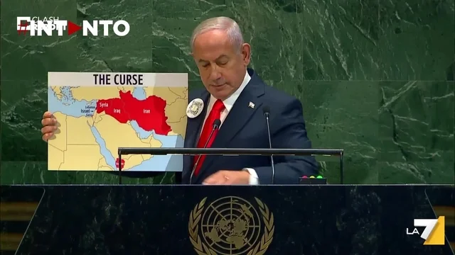 Netanyahu all’ONU mostra la “mappa del terrore dell’Iran”