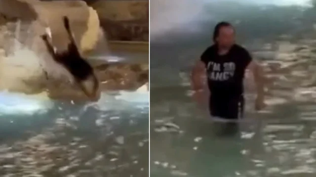 Roma, Fontana di Trevi, continuano le 'bravate' dei turisti: ecco l'ultima