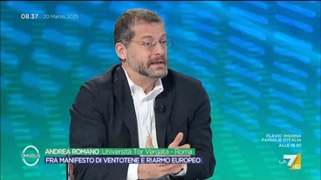 Fra Manifesto di Ventotene e riarmo europeo - Omnibus, 20/03/2025
