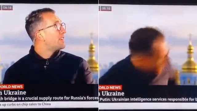 Kiev, missile esplode durante la diretta: l’inviato costretto a scappare