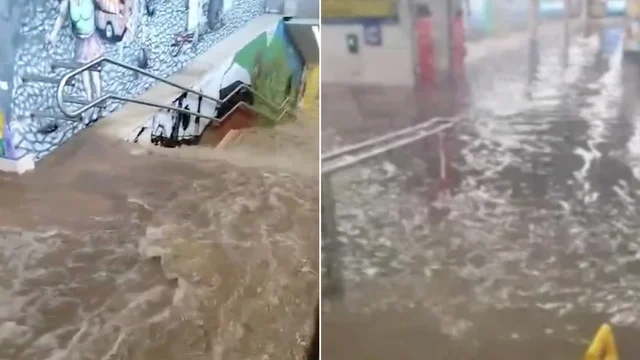 Nubifragio a Milano, allagamenti e disagi in metro: video