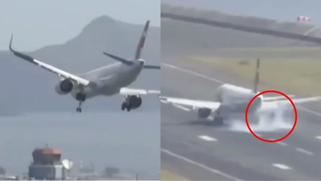Atterraggio miracoloso tra le raffiche di vento: il video della manovra del pilota