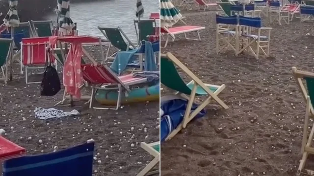 Maltempo in Toscana, violenta grandinata a Castiglioncello: il video