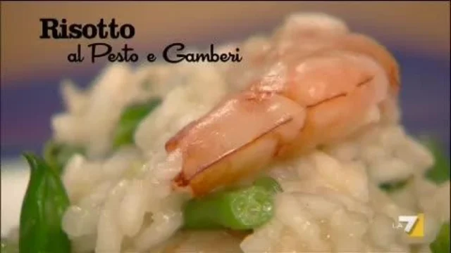 Risotto al Pesto e Gamberi