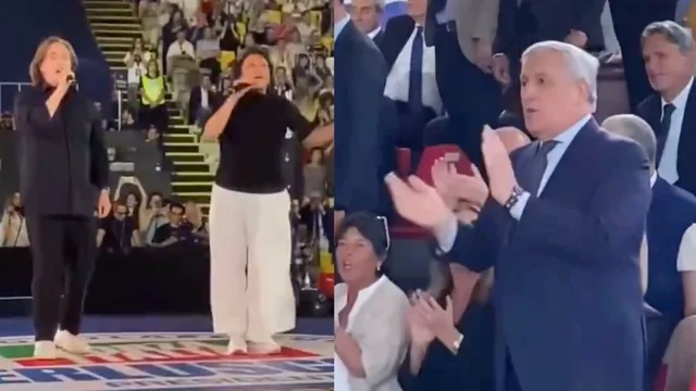 Roma, Tajani scatenato sulle note dei Ricchi e Poveri: il video dal Palatiziano