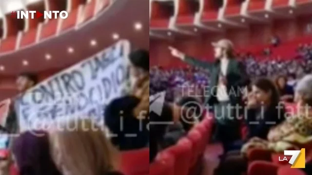 Contestazione al rettore Geuna durante l'inaugurazione dell'anno accademico all'Università di Torino