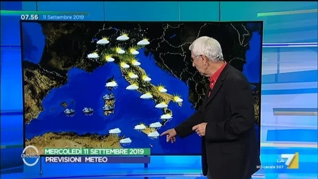 Le previsioni del tempo del 11 settembre