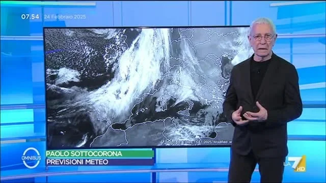 Previsioni Meteo di oggi di Paolo Sottocorona - 24/2/2025