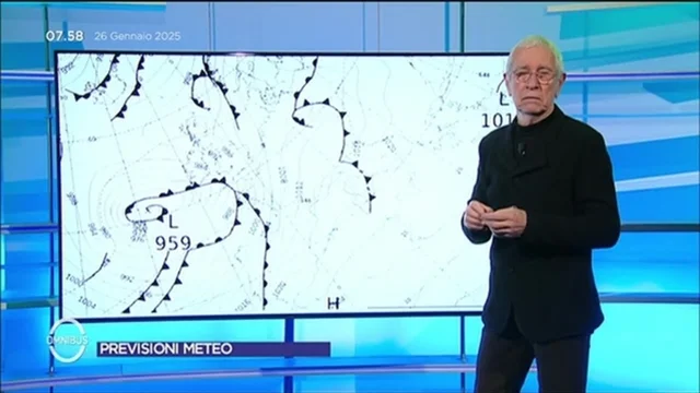 Le previsioni meteo di oggi, domenica 26 gennaio