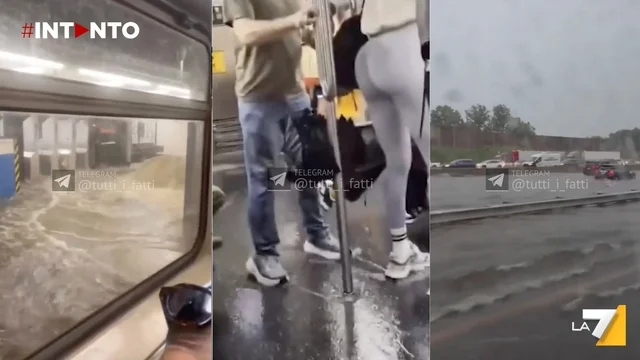 New York sott’acqua: una violenta tempesta allaga metropolitana e strade
