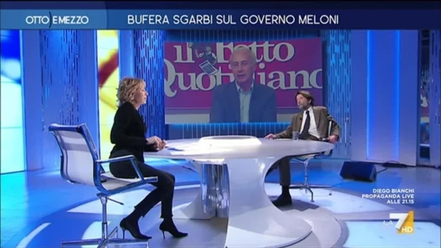 Bufera Sgarbi sul Governo Meloni - Otto e Mezzo - Puntata del 2/2/2024