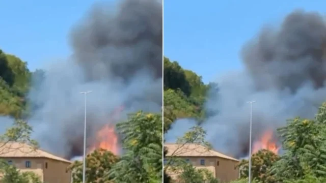 Roma, incendio a piazzale Clodio: le immagini