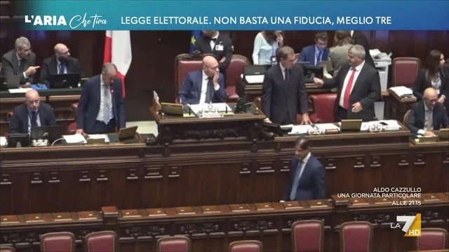 Legge elettorale, non basta una fiducia: meglio tre