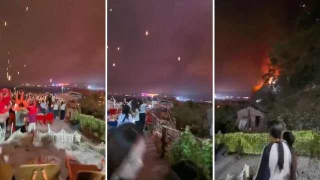 Spettacolo pirotecnico con droni finisce nel caos: piovono sui partecipanti in fuga