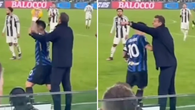 Juve-Inter, scintille tra Lautaro Martinez e Thiago Motta: il capitano nerazzurro spinge l'allenatore bianconero