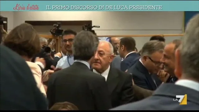 Il primo discorso di De Luca Presidente