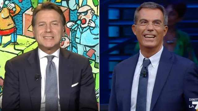 Il siparietto tra Conte e Floris a diMartedì: "Ha già vinto la Meloni?", "Gira voce..."
