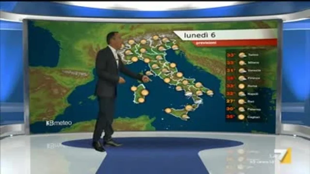 Il meteo della sera
