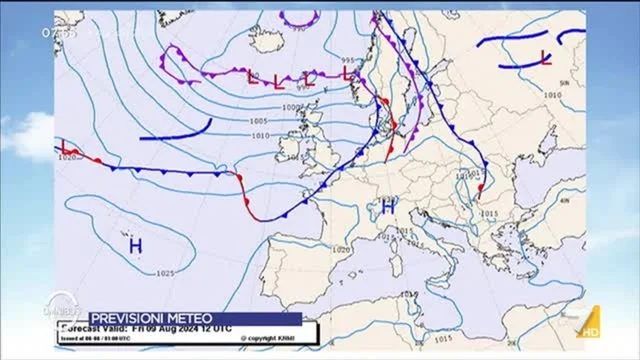 Le previsioni meteo di oggi di Paolo Sottocorona