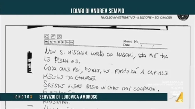 Caso Garlasco: in esclusiva i diari di Andrea Sempio
