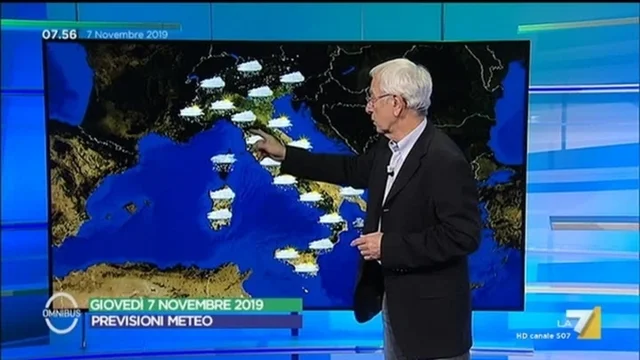 Le previsioni meteo del 07/11/2019 di Paolo Sottocorona
