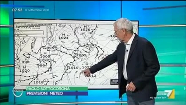 Il meteo del 8 settembre