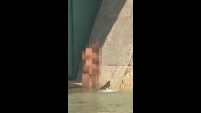 Roma, si fa il bagno nella fontana dell'Aeroporto Leonardo da Vinci: le immagini dai social