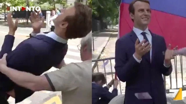 Greenpeace ruba la statua di cera di Macron e la posiziona di fronte all’ambasciata russa a Parigi