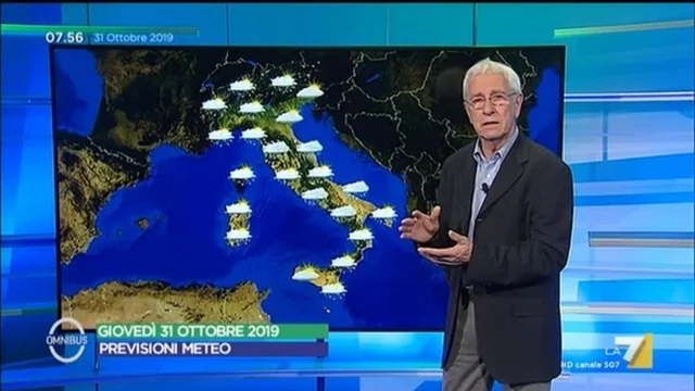 Le previsioni del tempo del 31 ottobre