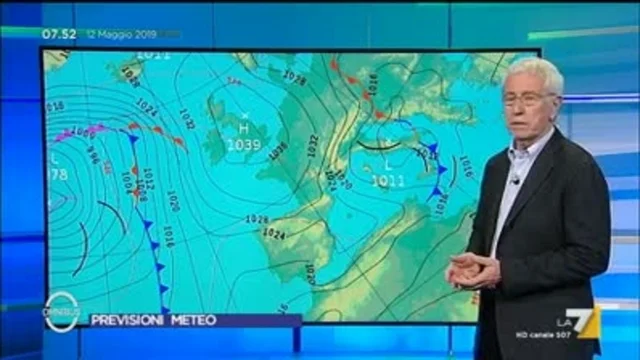 Le previsioni del tempo del 12 maggio