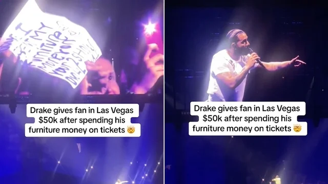 Drake legge il messaggio del fan e gli dona 50.000 dollari