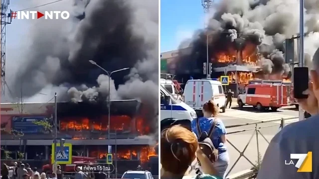 Incendio in un centro commerciale a Novoshakhtinsk: morti e dispersi