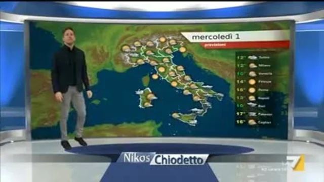 Il meteo della sera