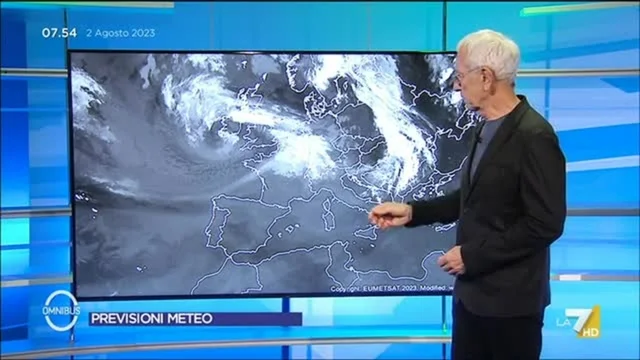 Le previsioni meteo di Paolo Sottocorona del 2/8/2023