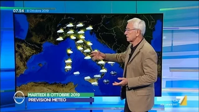 Le previsioni del tempo del 8 ottobre