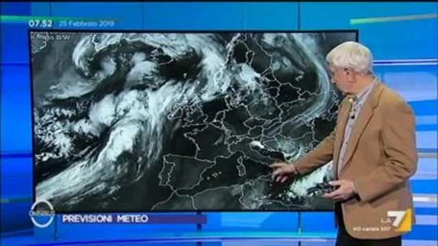 Le previsioni del tempo del 25 febbraio