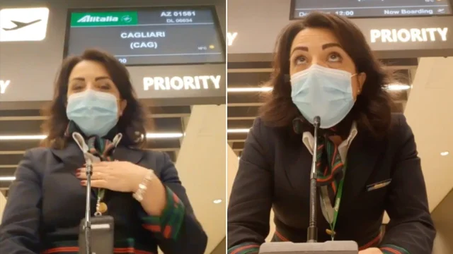 Alitalia, l'annuncio commosso dell'ultimo volo della sua storia