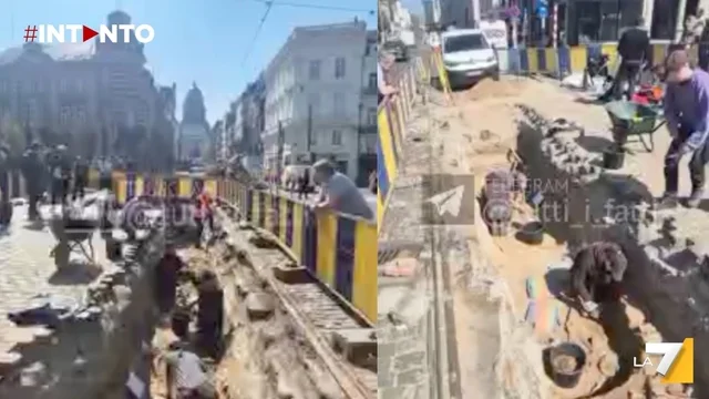 Scoperto un cimitero medievale del 1300 durante lavori stradali a Bruxelles