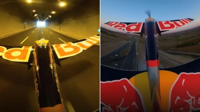 L'aereo decolla nella galleria autostradale: il finale è pazzesco