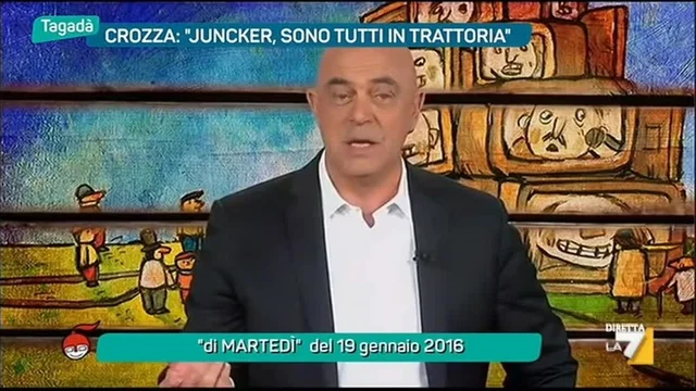 Crozza:' Juncker, sono tutti in trattoria'