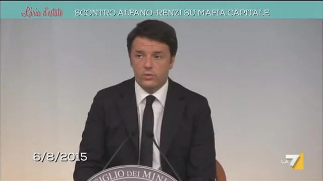 Scontro Alfano-Renzi su mafia capitale