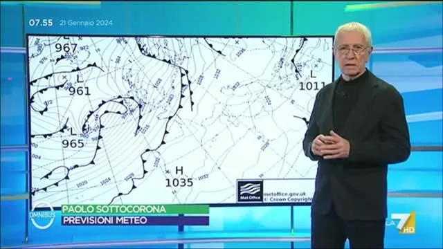 Meteo LA7 21/01/2024