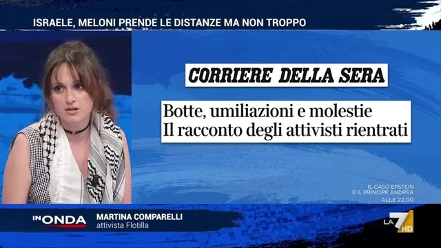 Flotilla, l’attivista Martina Comparelli: "Quelli sono i metodi di Israele, il sionismo è quella cosa lì"